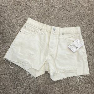 NWT white free people jean shorts